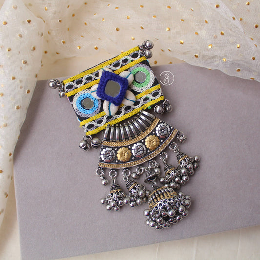 Classic Gamthi Patch Work Hair Brooch Hair-Clip