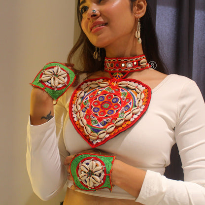 Unique Gujarati Necklace Combo Set (4 items)