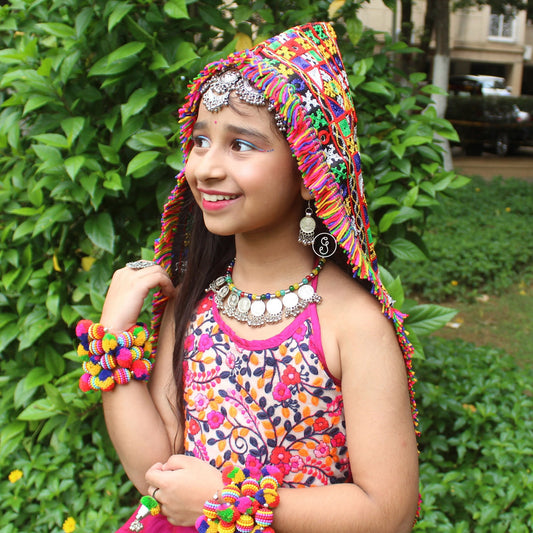 Colourful Gujarati Head-Gear/Topi (Random Designs)