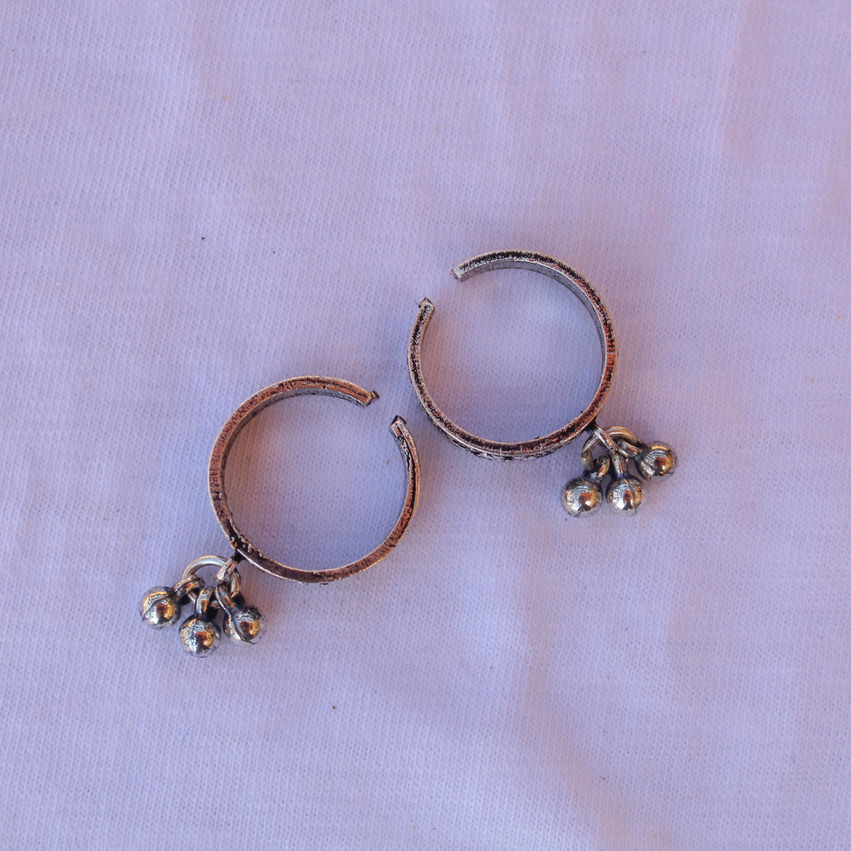 Oxidised Silver Adjustable Toe Rings