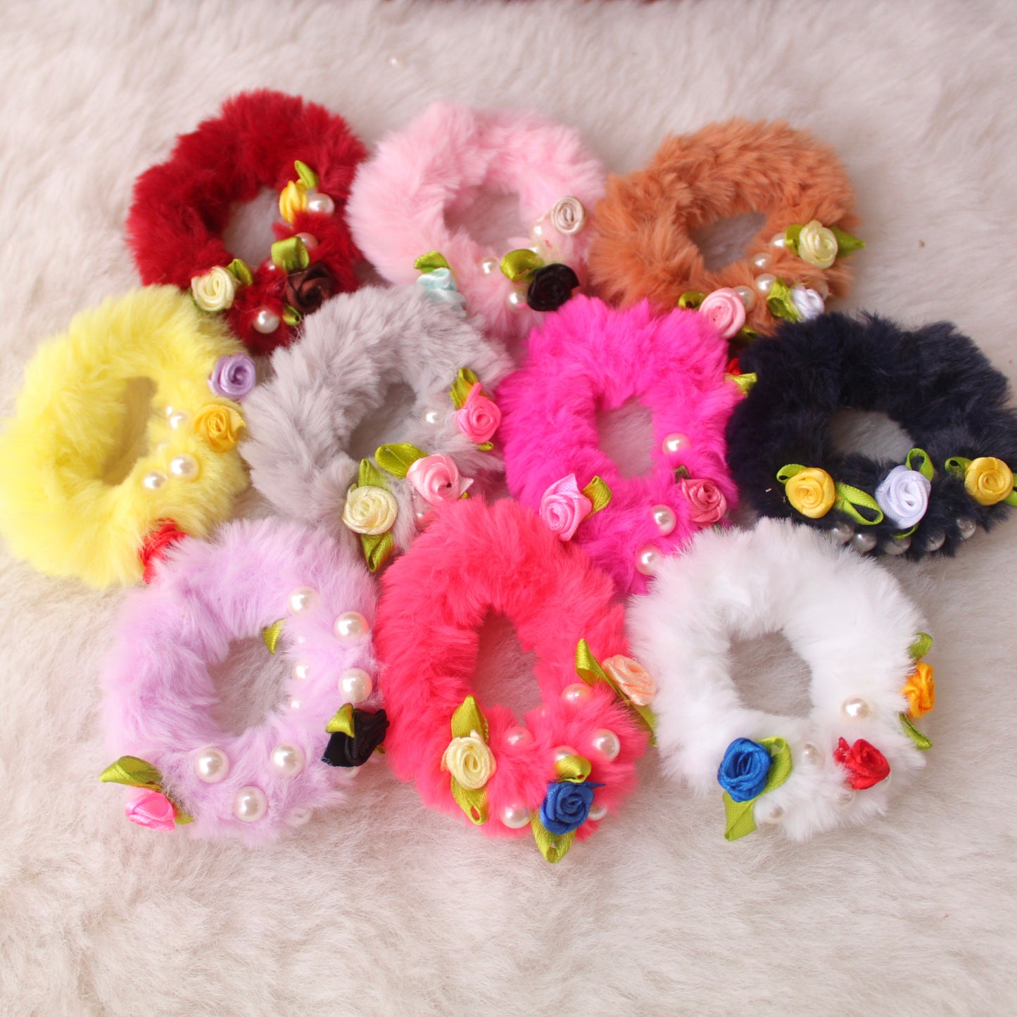 (Set of 10) Fabulous Furry Rubber bands