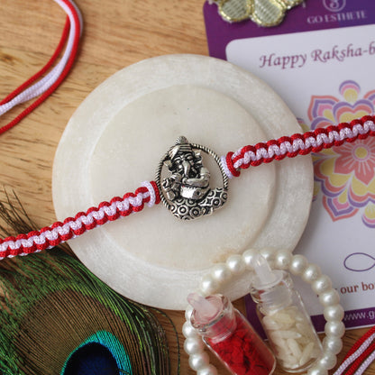 92.5 Sterling Silver Ganesha Rakhi