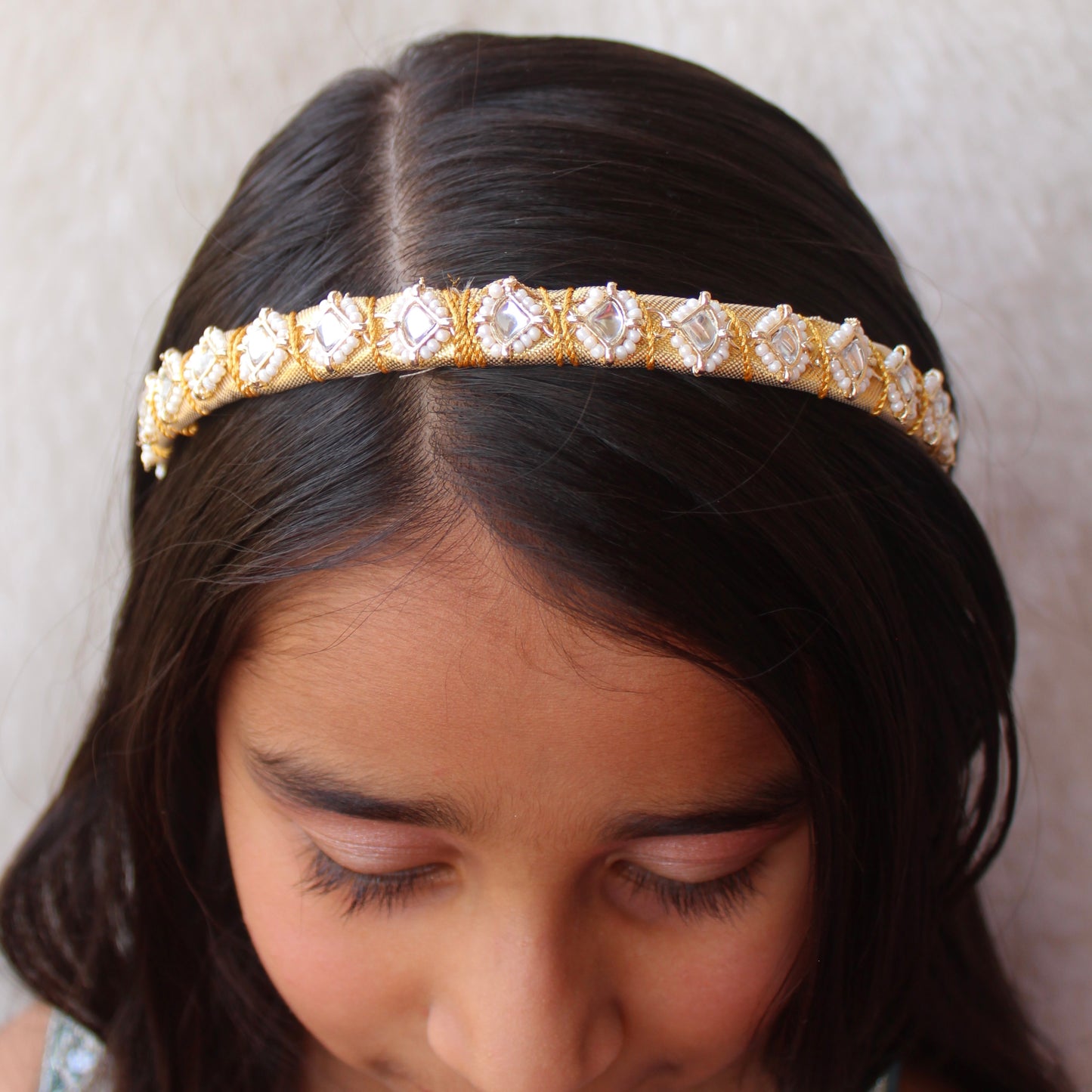 Ethnic Golden Kundan Hairband