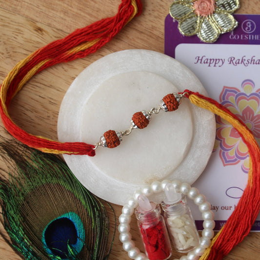 Sterling Silver Rudraksh Rakhi