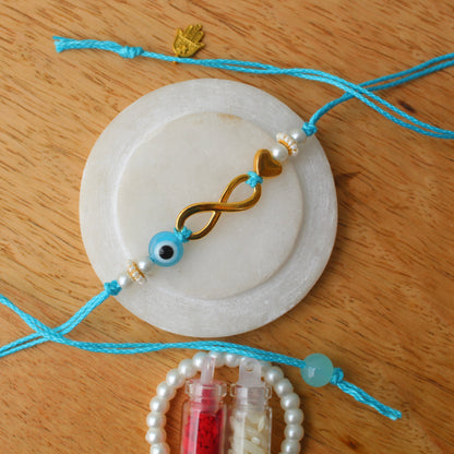 Infinity & Evil Eye Design Meaningful Rakhi