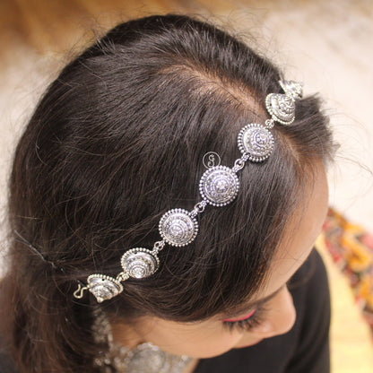 Oxidised Silver Head Accessory/Sheeshful