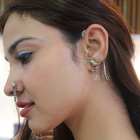 Amazing Pair of Stud and Ear-cuff Earrings