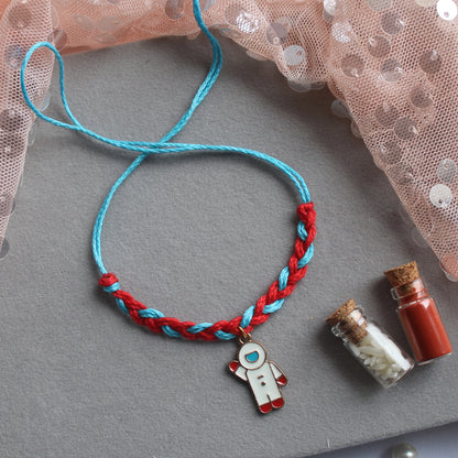 Cute & Colourful Kids Rakhi With Astronaut Charm