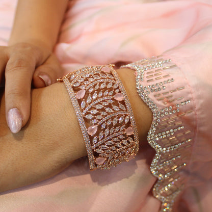 Super Classy Rose Gold Cz Diamonds Bracelet