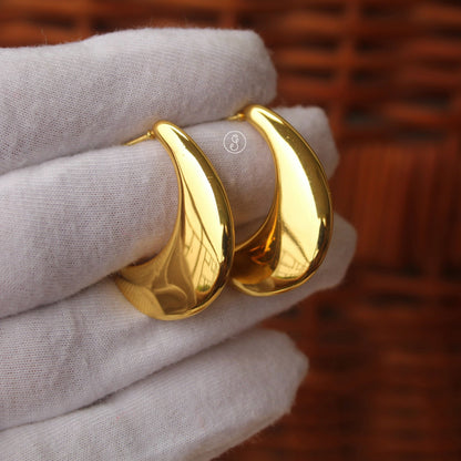 Super-Stylish Golden Anti-Tarnish Hoops