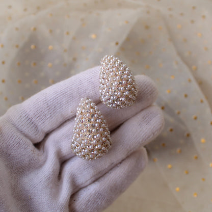 Pretty Pearls Studded Light-Weight White Earrings