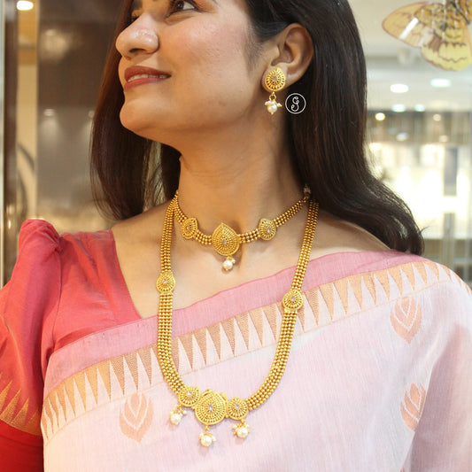 South Elegance Double Layered Necklace Set