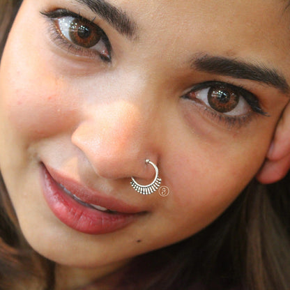 Oxidized Silver Press-On Nose Rings (2 Pieces)