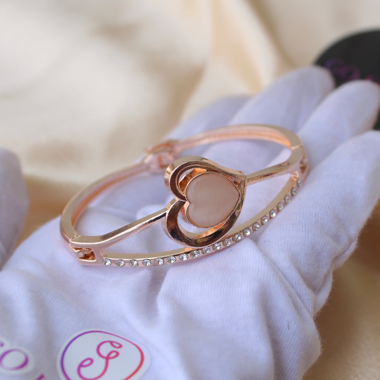 Rose Gold Heart Design Bracelet