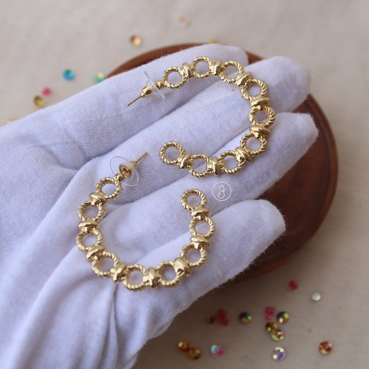 Classy Golden Anti-Tarnish Hoops