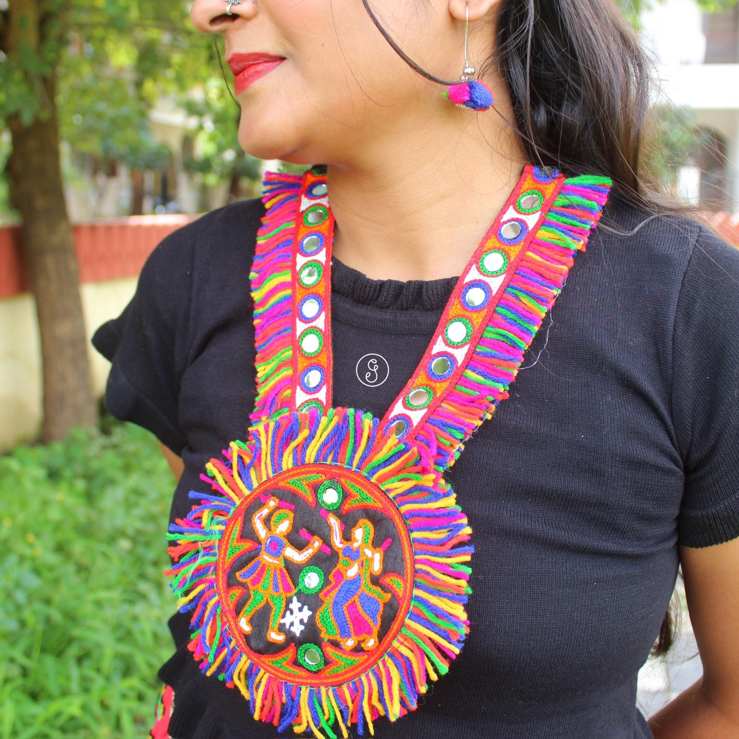 Kutch Embroidered Gujarati Necklace Set