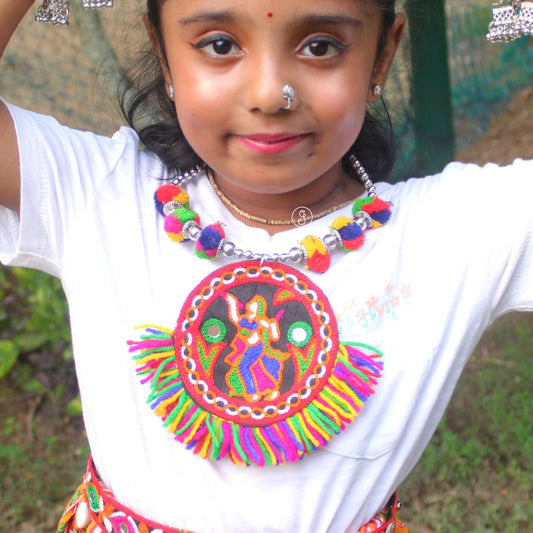 Beautiful Kutch Embroidered Colourful Choker Set