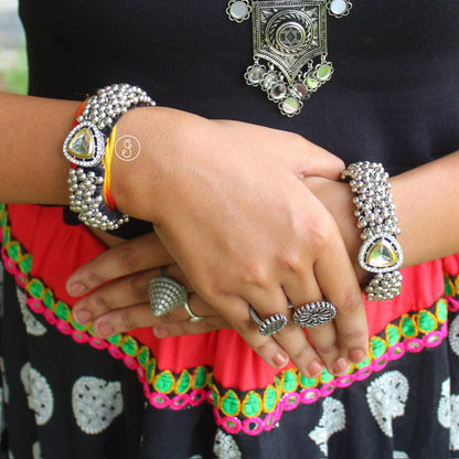 Stunning ghungroo & Kundan Work Bracelet (Single)