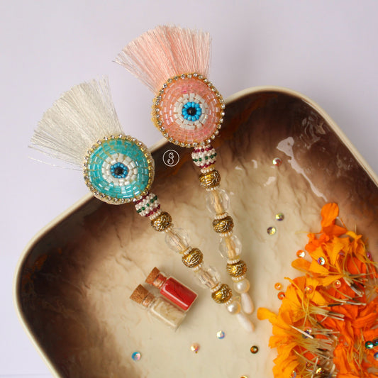 Aesthetic Pink Evil Eye Tilak Stick (5.5 inches)