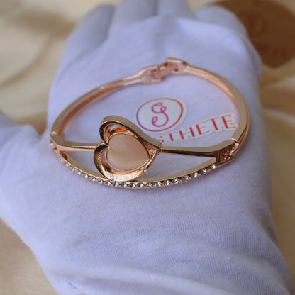 Rose Gold Heart Design Bracelet