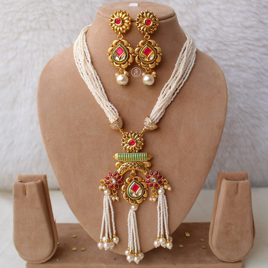 Premium Gold Plated Brass Necklace Set