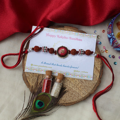 Divine OM & Rudraksh Rakhi For Brother