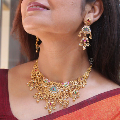 Heritage Gold-Like Kundan Choker Necklace Set