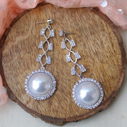 Pearls & Diamonds Long Yet Lightweight Earrings