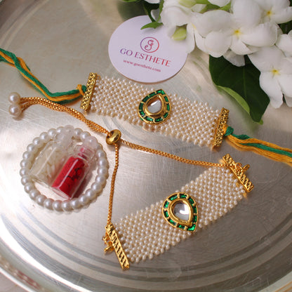 Premium Hand-Woven Rakhi For Bhai-Bhabhi