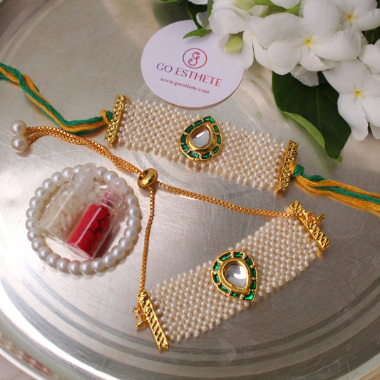 Premium Hand-Woven Rakhi For Bhai-Bhabhi