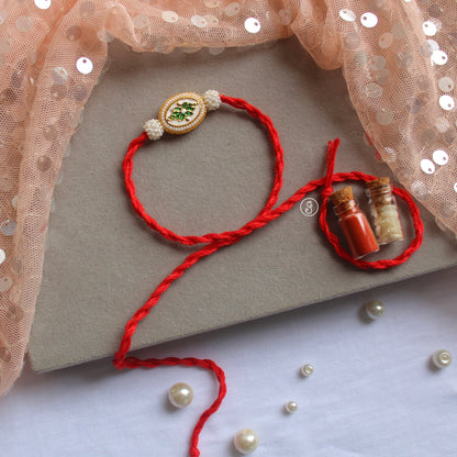 Bhaiya & Bhabhi Rakhi Set – Meenakari & Watch Bracelet