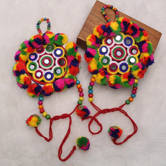 Pom-Pom & Mirrors Work Navratri Hand-cuffs