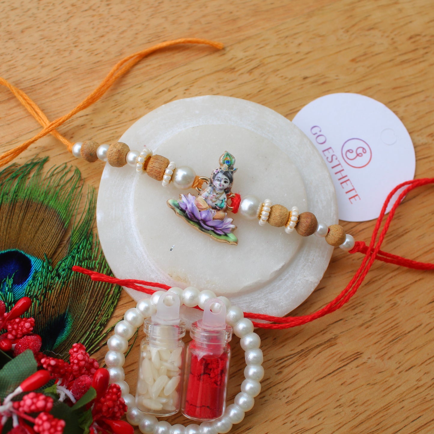 Little Kanha Devine Rakhi With Tulsi Beads