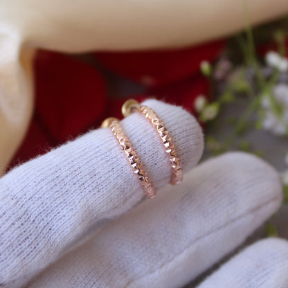 Classic Rose Gold Minimalist Hoops