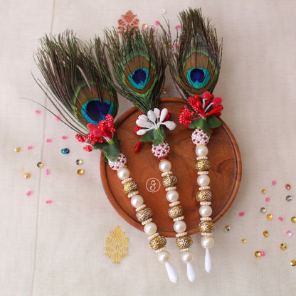 Beautiful Peacock Feather Tilak Stick