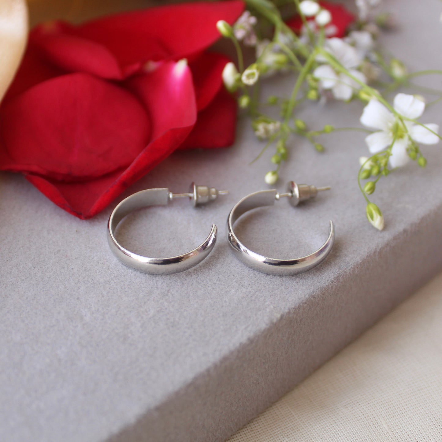 Silver Mini Hoop Everyday Earrings