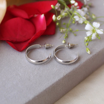Silver Mini Hoop Everyday Earrings