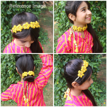 Handcrafted Red Crochet Floral Multi-Way Accessory