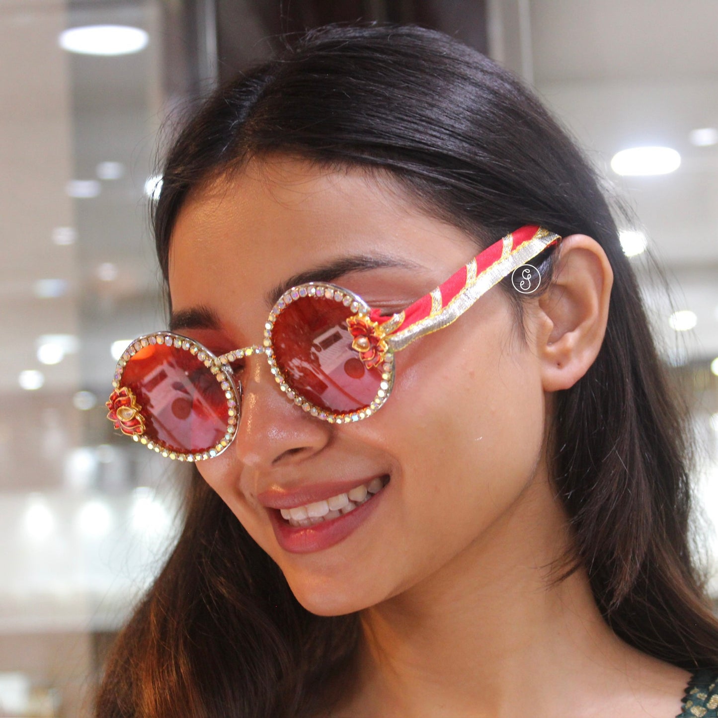Floral Red Statement Sunglasses