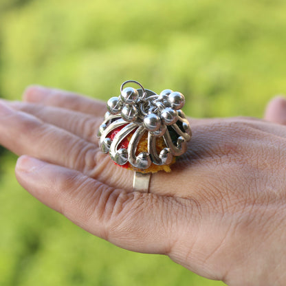 Beautiful Pompom Adjustable Finger Ring