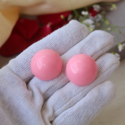Baby Pink Large Sized Round Studs