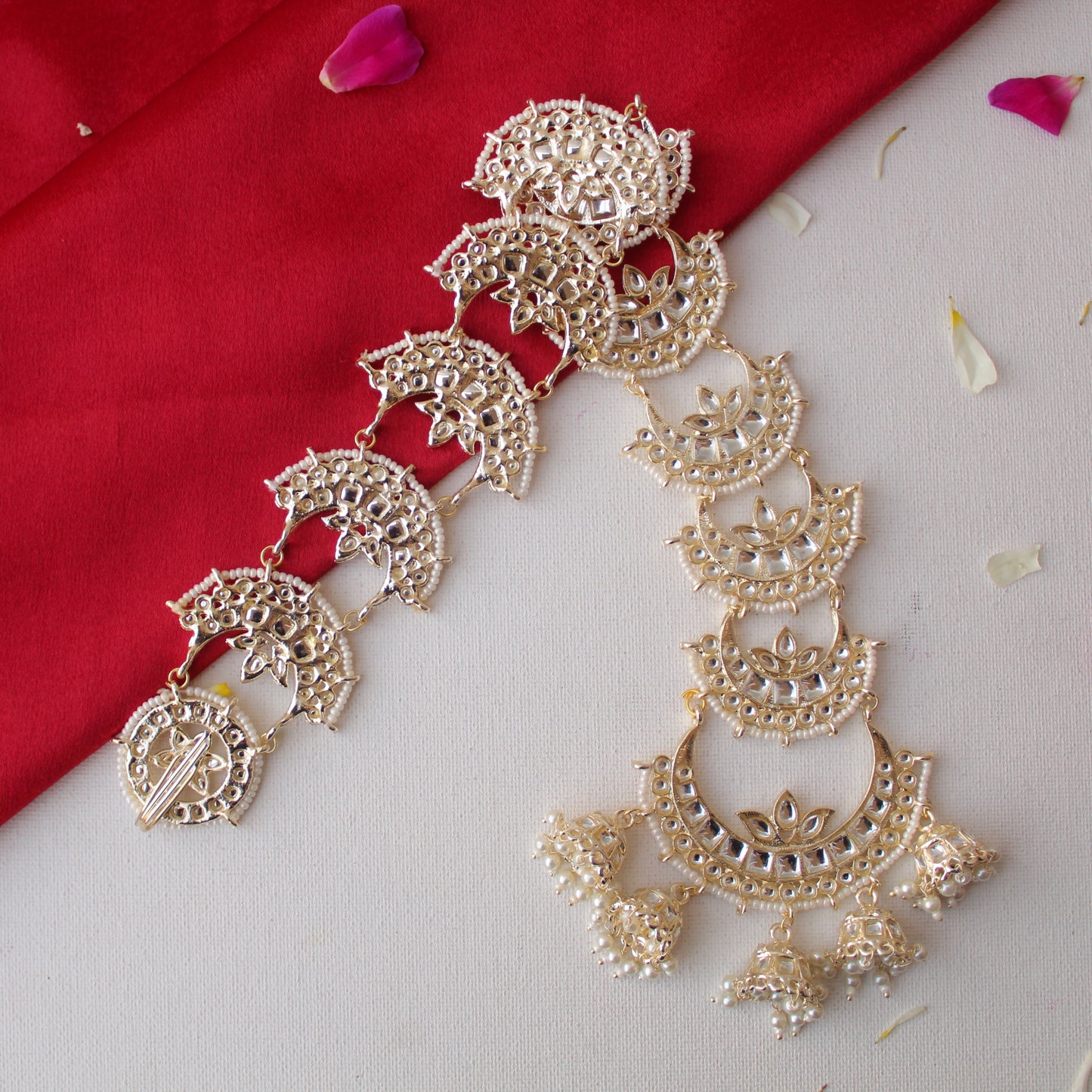 Long Kundan Work Hair/Choti Accessory