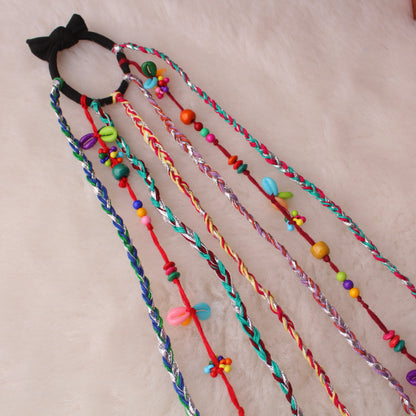 Multicolour Threads and Charms Work Hair Accessory