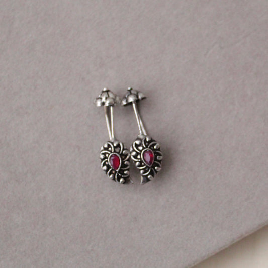 Oxidised Silver Ear-cuff Bugatti/ Bugadi Earrings