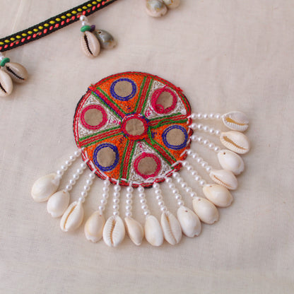 Gamthi Embroidered Patch With Shells Work