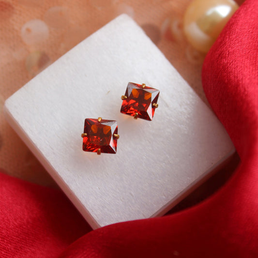 Red Diamonds Studs