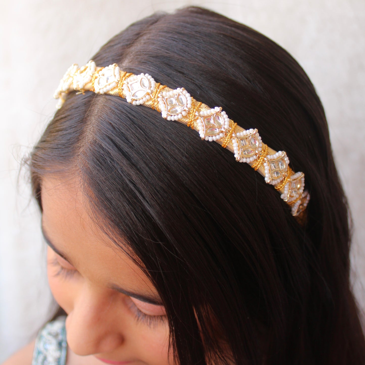 Beautiful Kundan Charms Hair-band