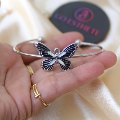 Beautiful Butterfly Design Silver Bracelet