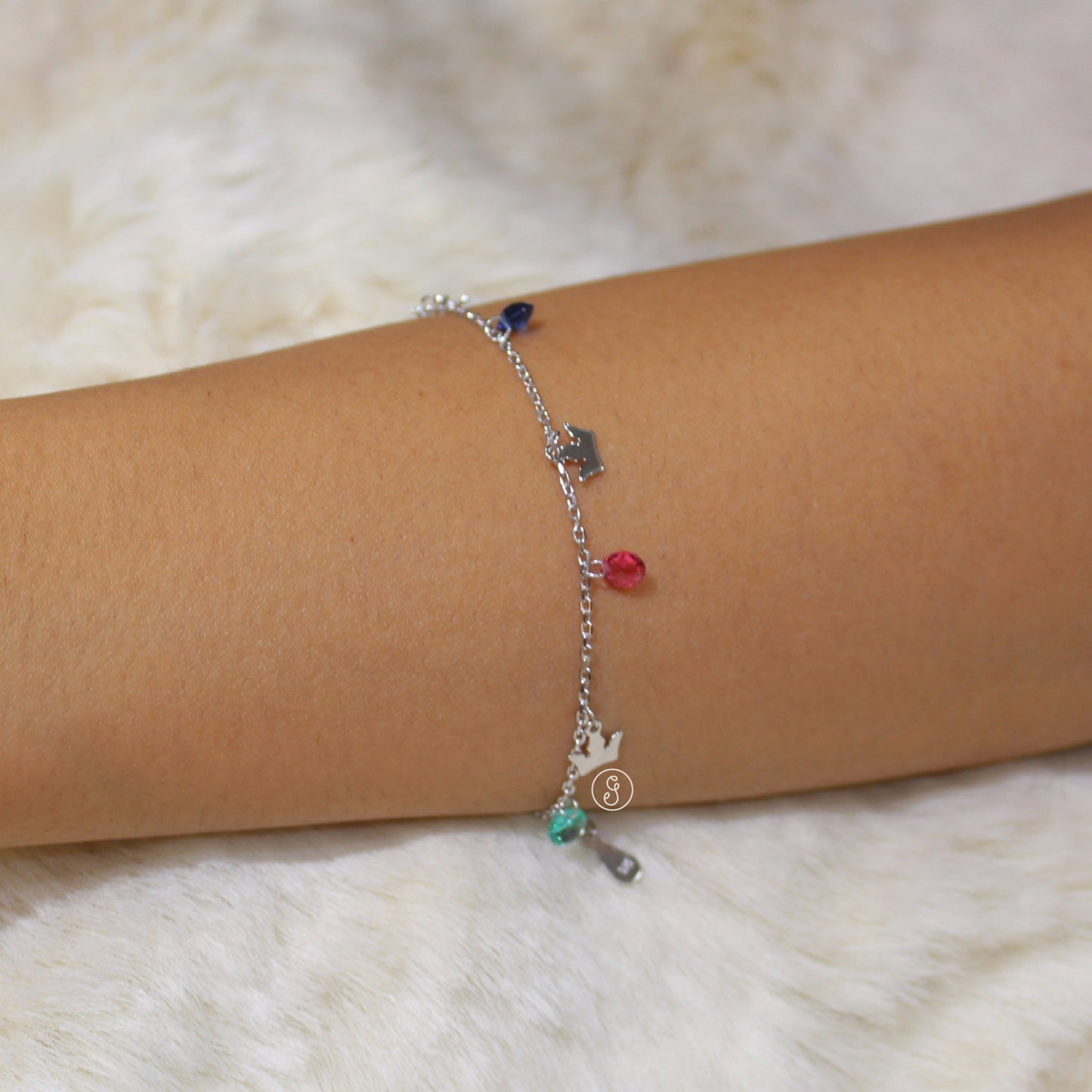 92.5 Pure Silver Multicharm Bracelet