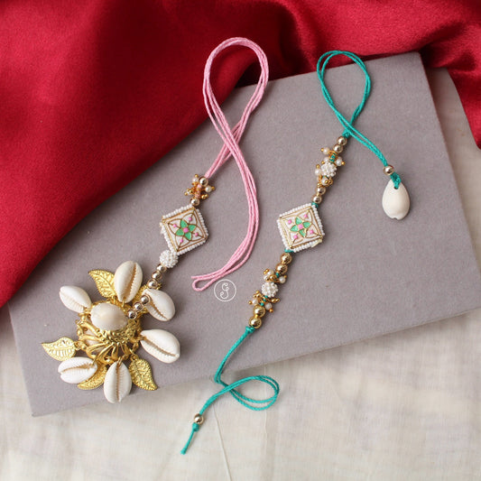 Majestic Rakhi Pair For Bhai-Bhabhi